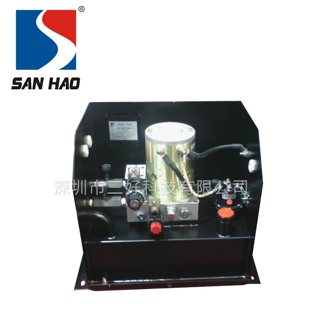 由多個部件組成的貨車尾板液壓動力單元